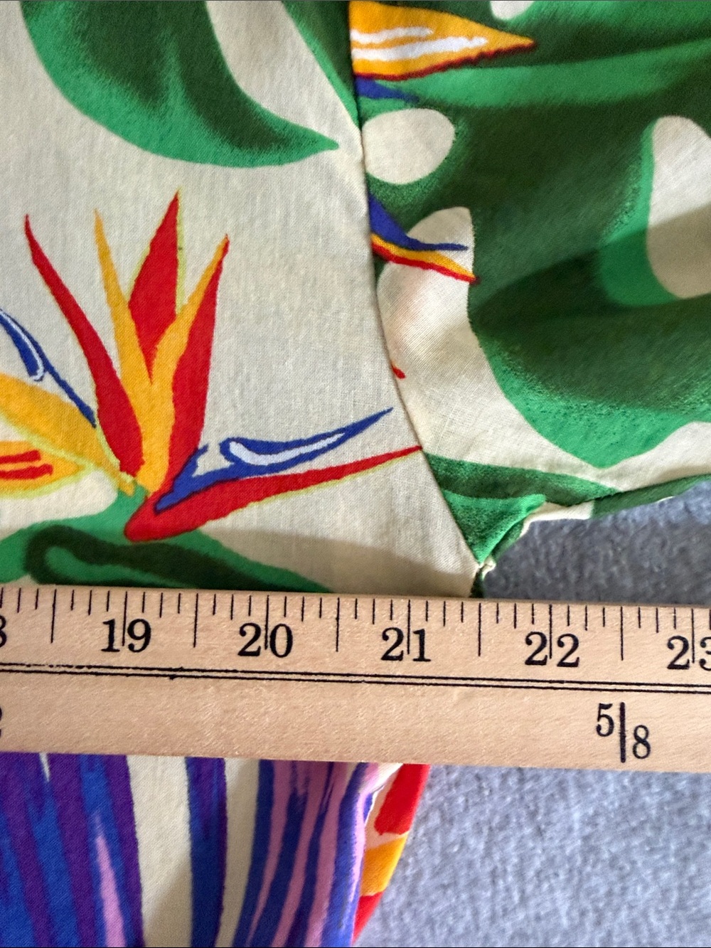 Marc New York Tropical Print Button-Front Blouse Cotton Resort Vacation Size L - Picture 11 of 13